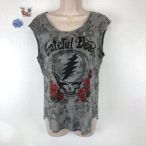 Grateful Dead ⚡️💀 Rock & Republic Gray Muscle Tank Top